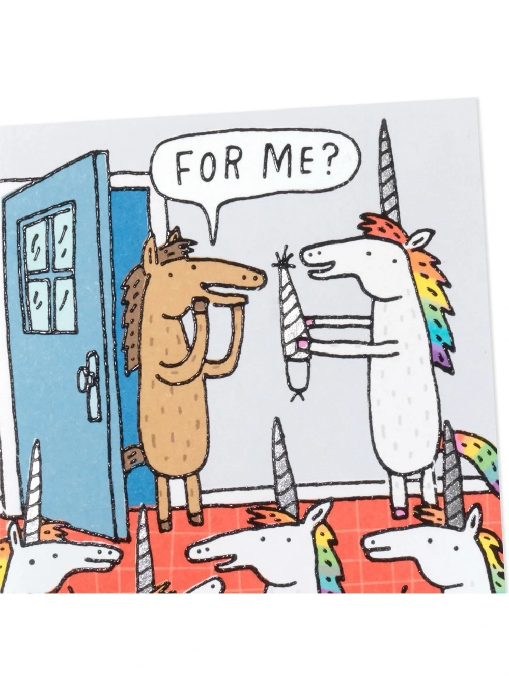 New Unicorn Horse Rainbow Magical Funny Hallmark Happy Birthday Card & Envelope